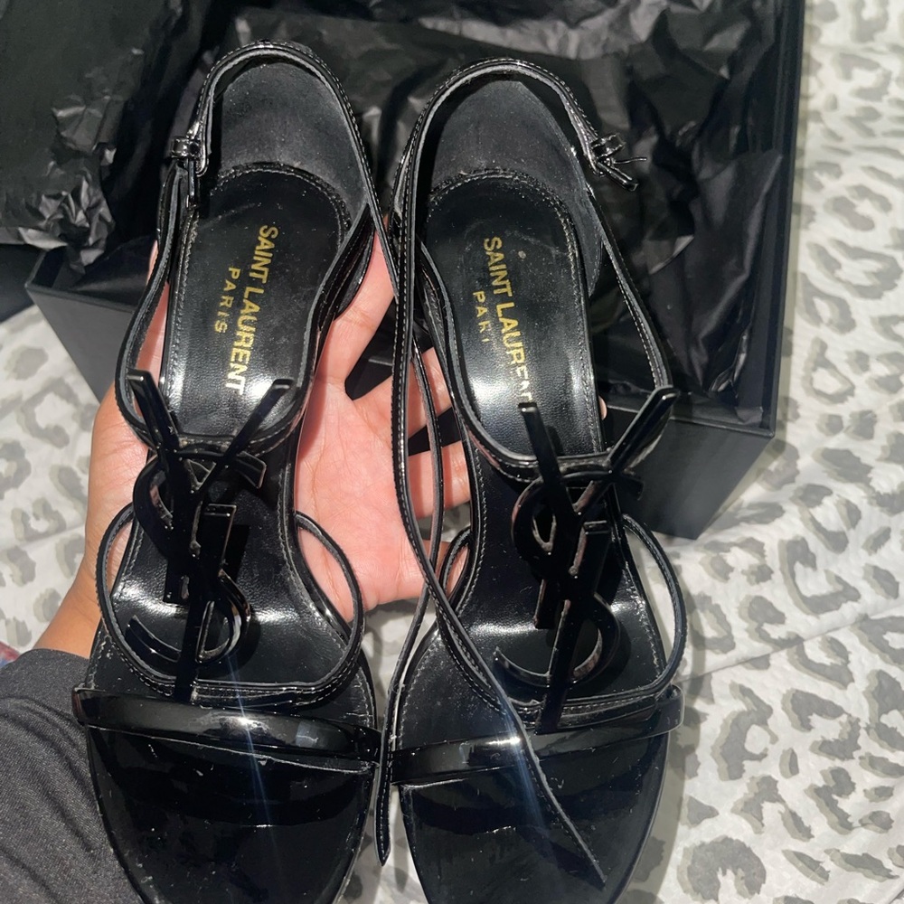 Saint Laurent Glossy Black Heels